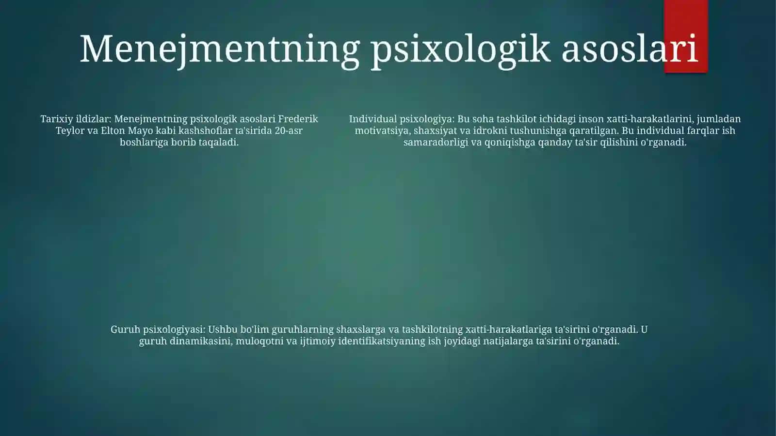 Boshqaruv Psixologiyasi 4