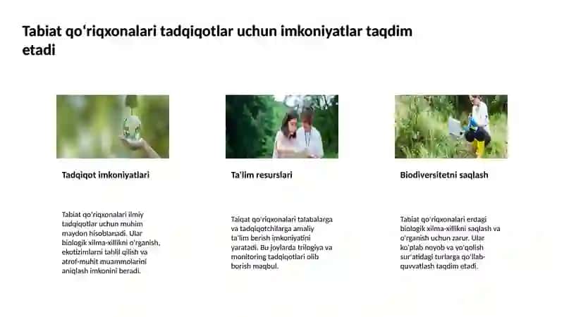 Tabiat qoʻriqxonalari va alohida qoʻriqlanadigan hududlar 4
