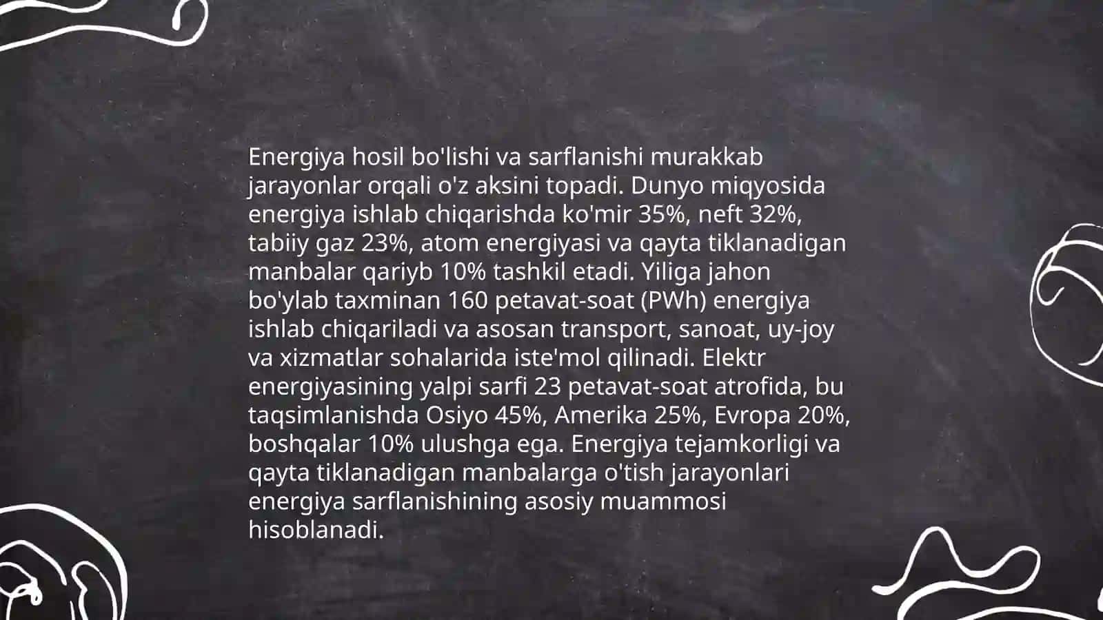 Metabolizm jarayonida energiya hosil boʻlishi va sarflanishi 4
