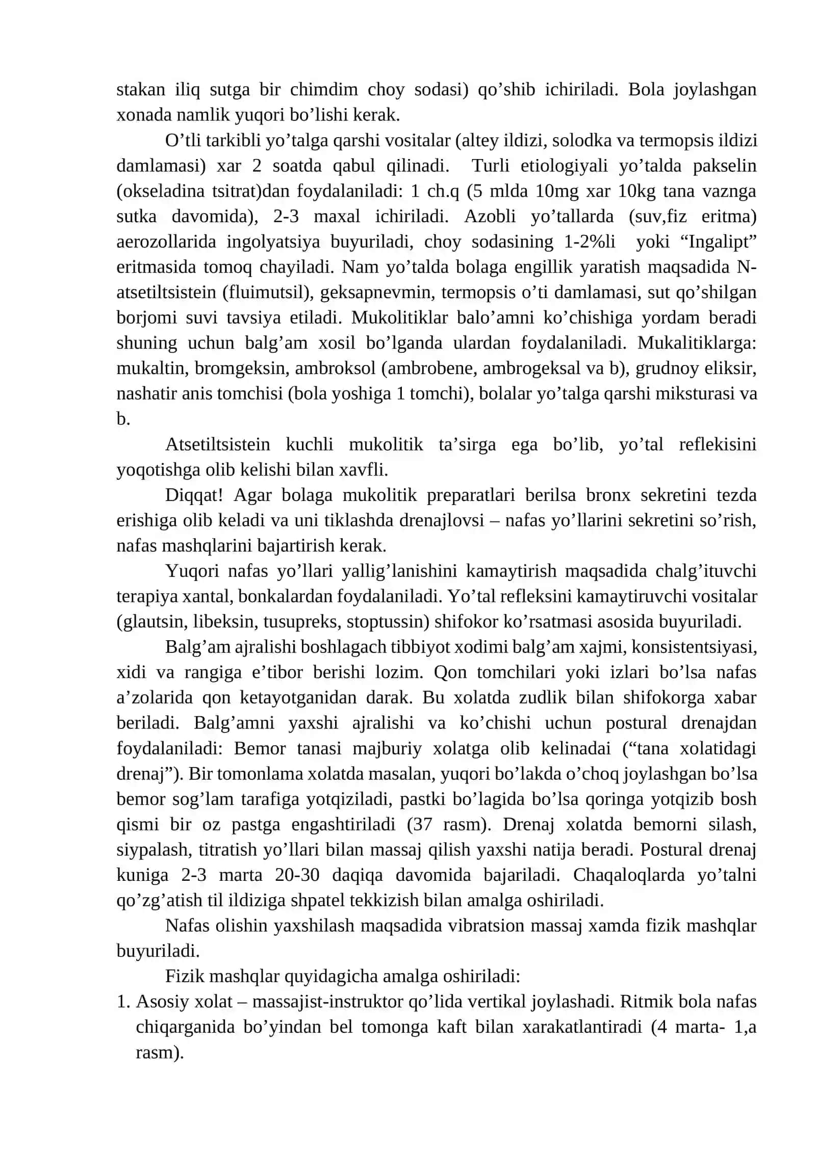 NАFАS А’ZОLАRI KАSАLLIKLАRI BILАN KАSАLLАNGАN BОLАLАR KUZАTUVI VА PАRVАRISHI 4