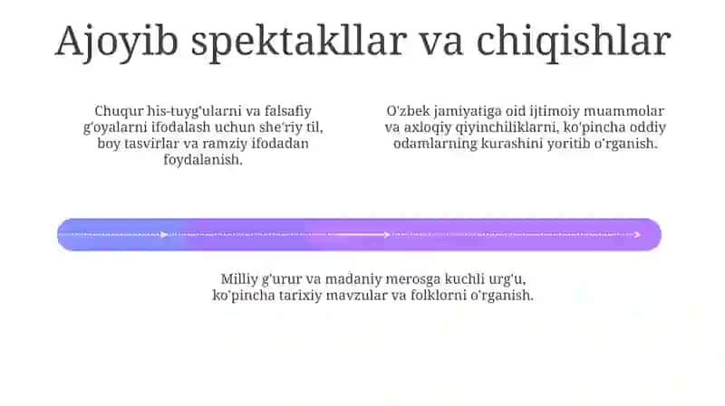 O'zbek dramaturgiyasiga xos yetakchi xususiyatlar 4