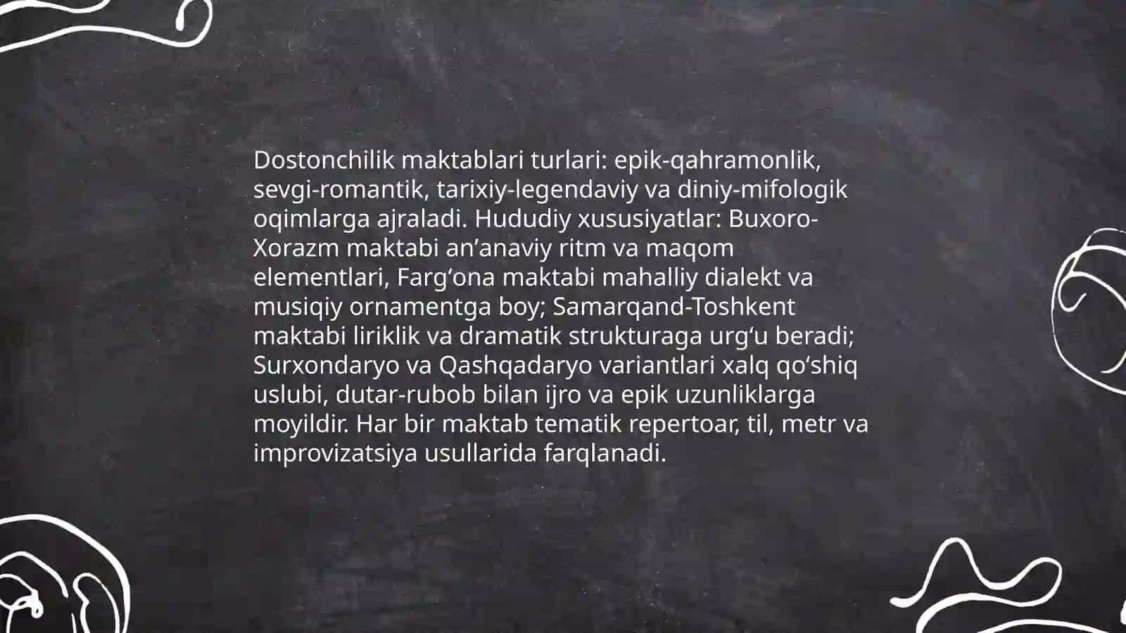 Xalq baxshilari. Dostonchilik maktablari va ularning an‘analari 4