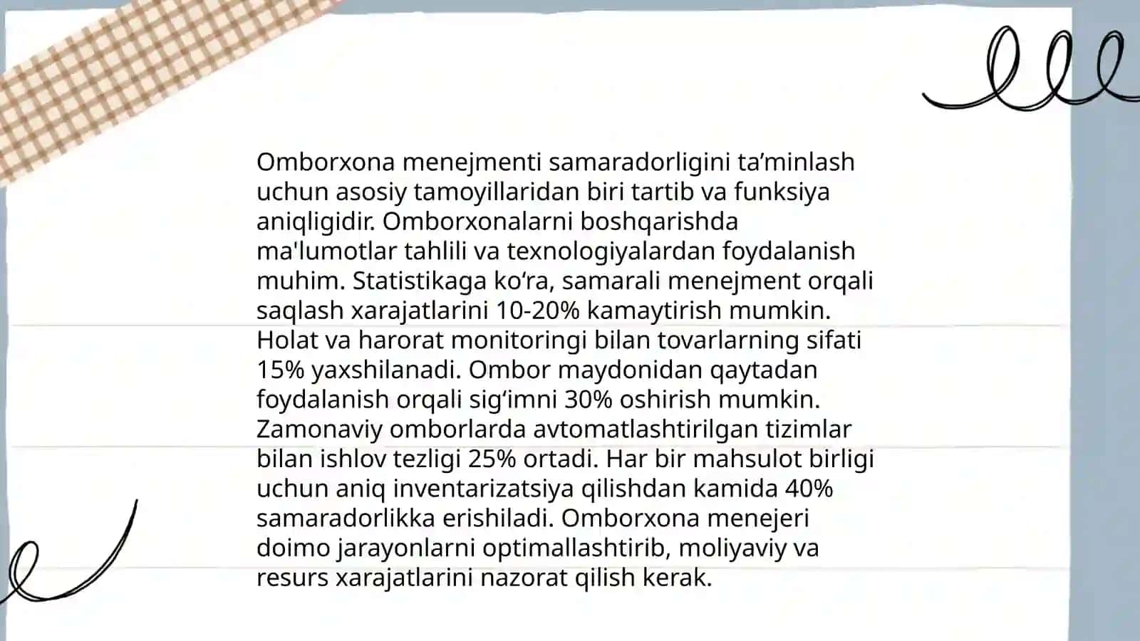 Zamonaviy saqlash omborlari turlari,tuzilishi va jihozlari 4