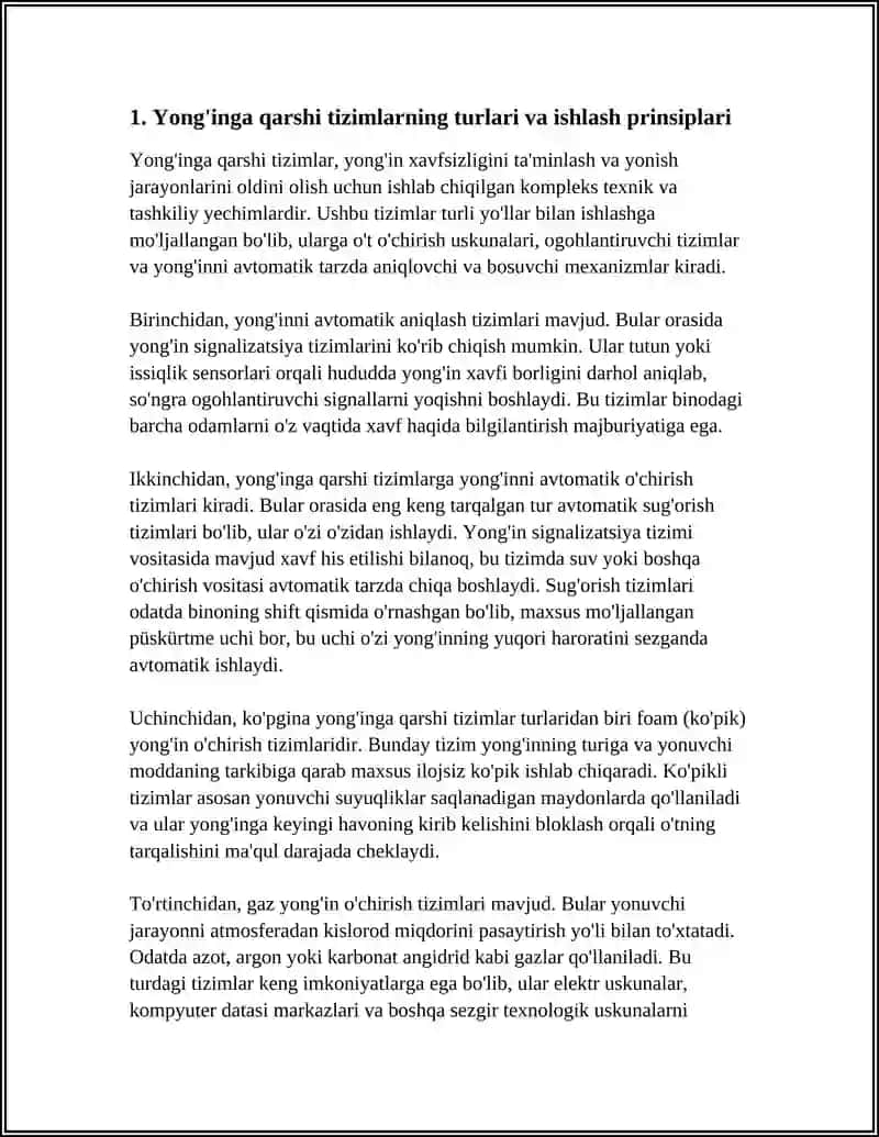 Yong'inga Qarshi Tizimlar 4
