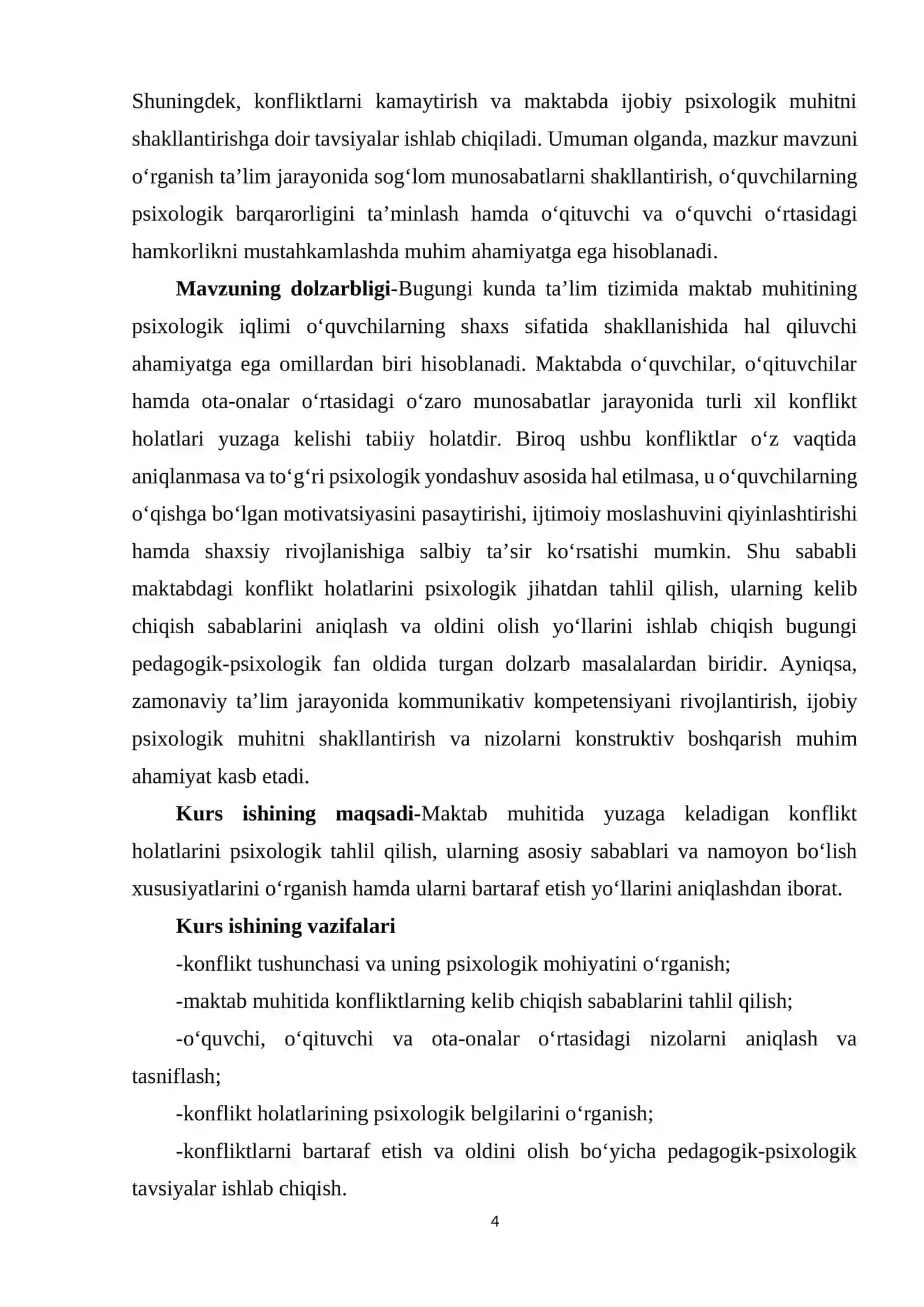 Maktabdagi konflikt holatlarini psixologik tahlil qilish 4