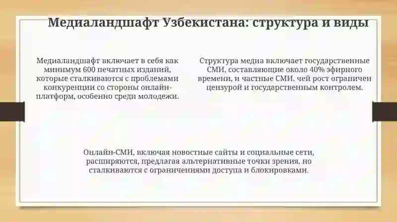 Развитие СМИ в Узбекистане: тенденции и перспективы 4