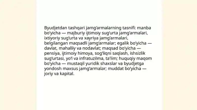 Byudjetdan tashqari jamg‘armalar bilan hisob-kitoblarni hisobga olish 4