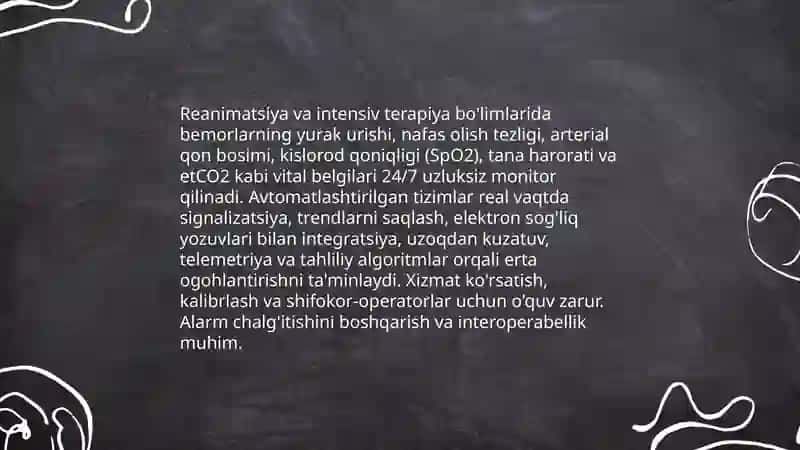 Reanimatsiya va intensiv terapiya bo'limlari 4