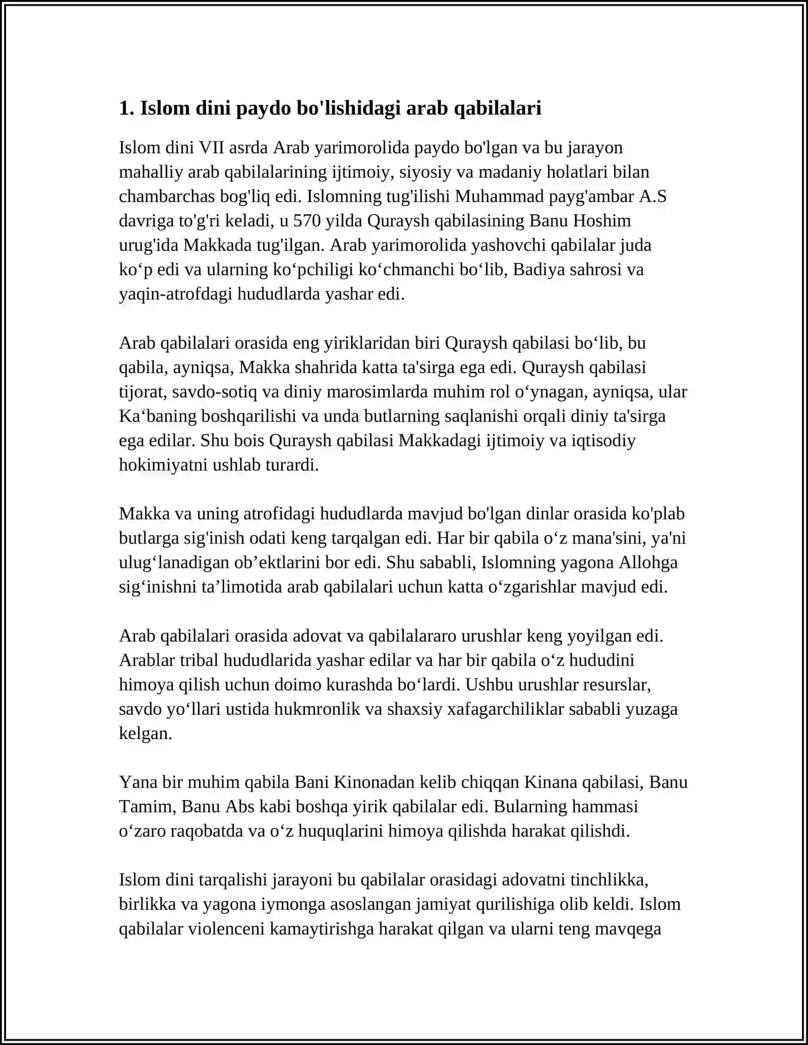 ISLOM DININING PAYDO BOLISHDAGI IJTIMOIY SIYOSIY VA MADANIY SHAROITLAR 4