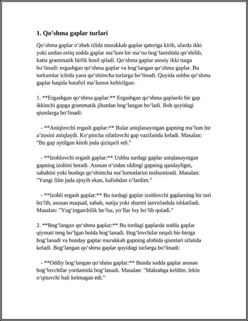 Ergashgan qo’shma gaplar 4