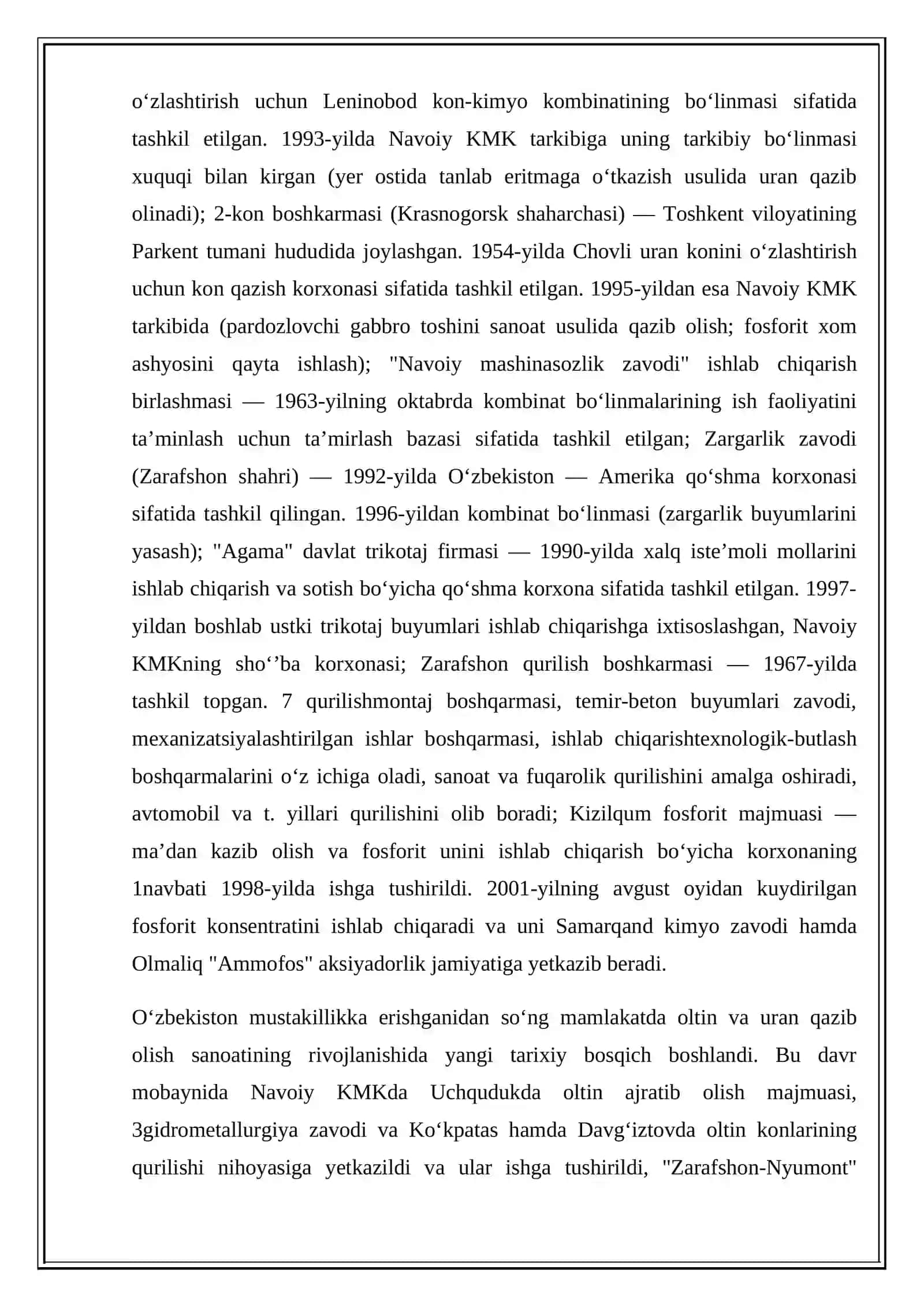 “NKMK” AJ Shimoliy kon boshqarmasi buxgalteriyasi bo‘yicha hisobot 4