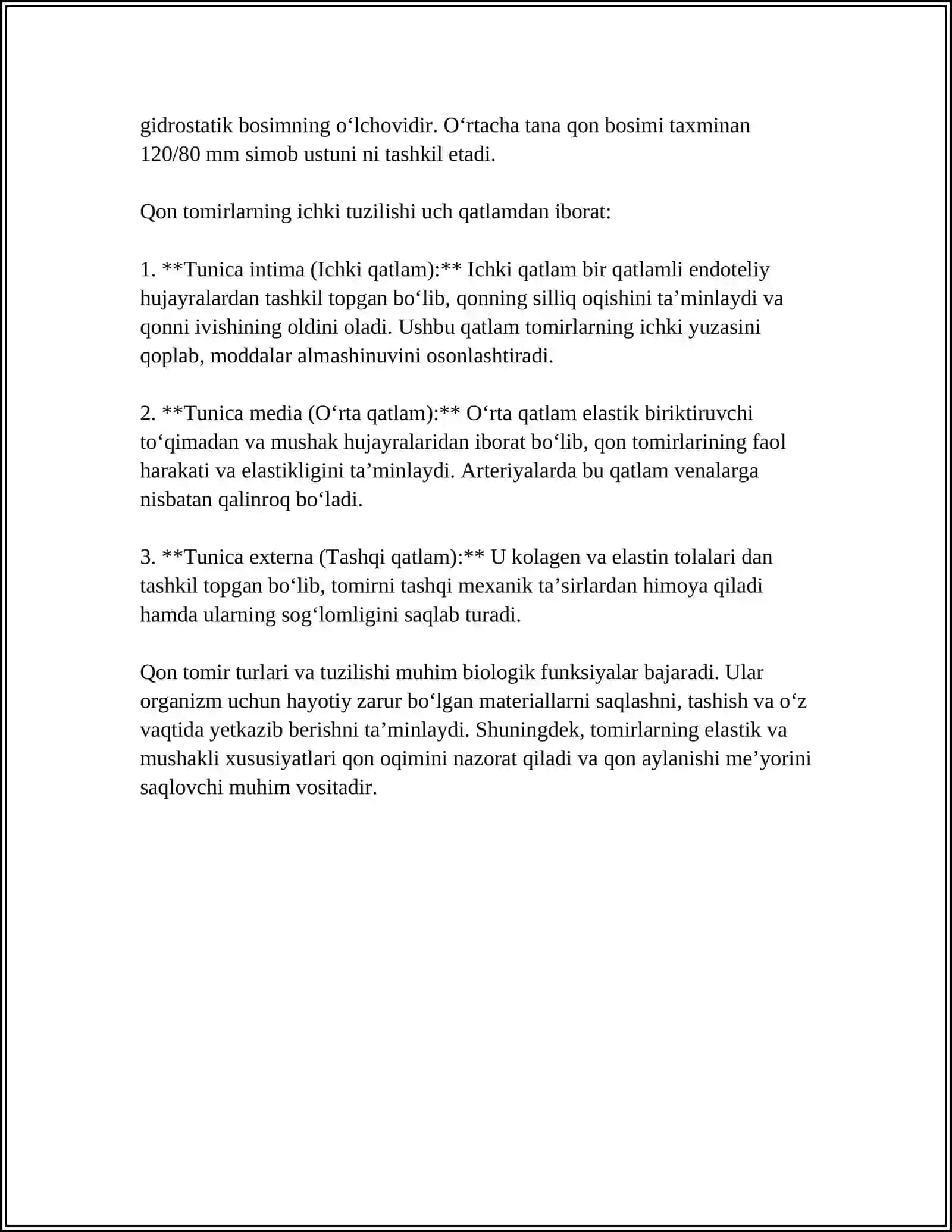 Qon Tomirlari Orqali Moddalar Almashishining Biofizikaviy Mexanizmi 4