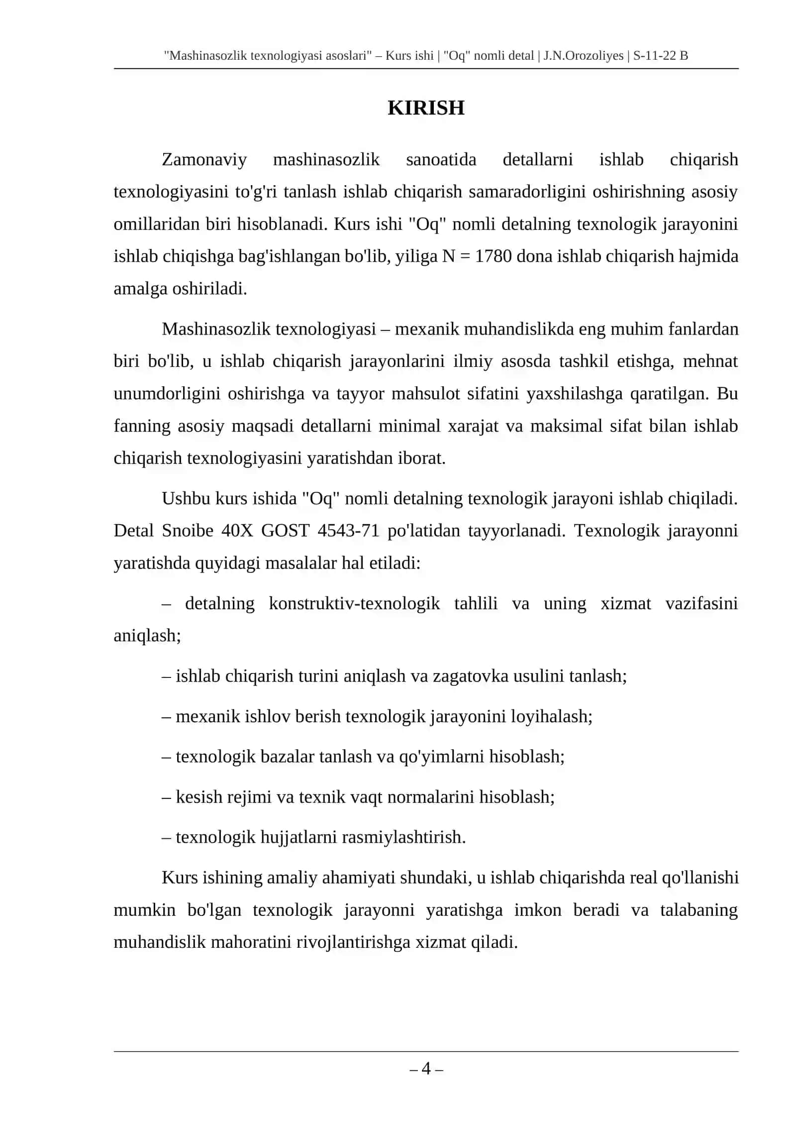 Mashinasozlik texnologiyasi asoslari 4