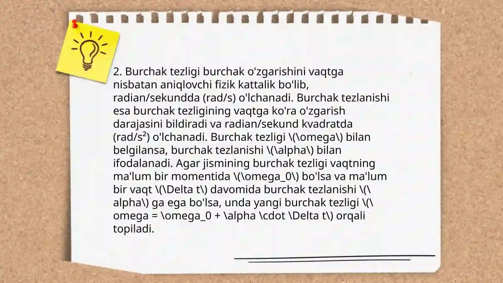 Qo'zg'almas o'q atrofida aylanayotgan qattiq jismlar harakat 4