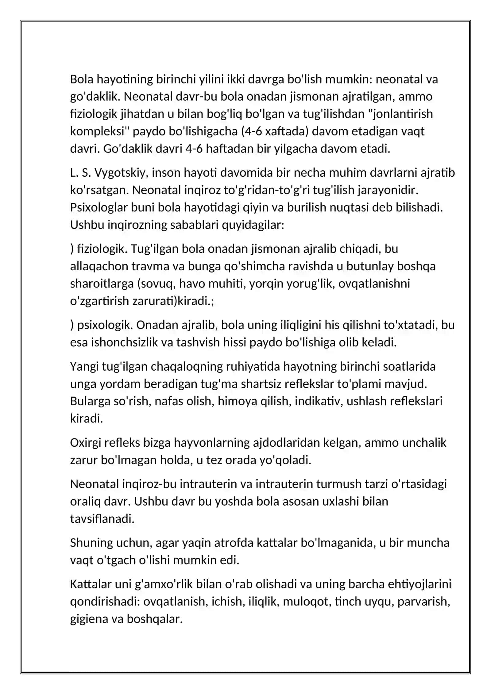Chaqaloqlik davrida jismoniy rivojlanish 4