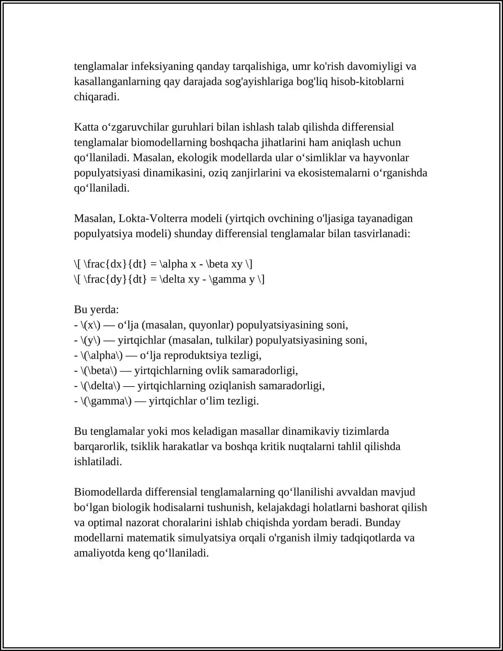 BIOLOGIYA VA MEDITSINADA DIFFERENSIAL HISOB TATBIQLARI 4