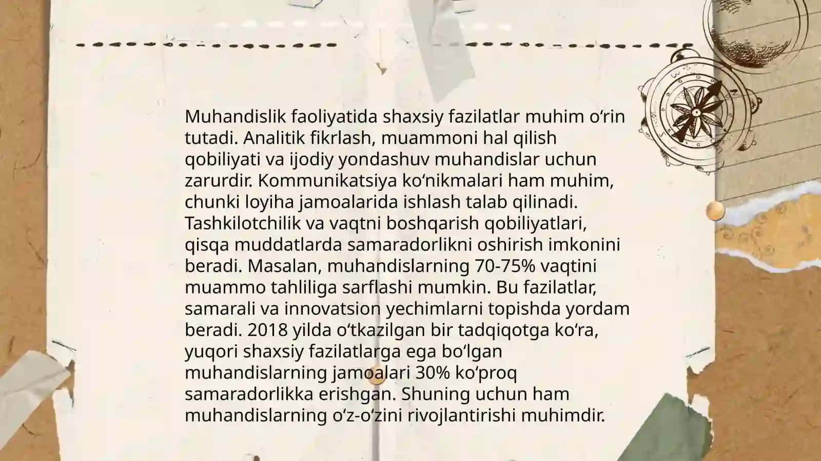 Muhandislik xodimlar faoliyati samaradorligini oshirishda hissiy-irodaviy va shaxsiy fazilatlarning oʻrni 4
