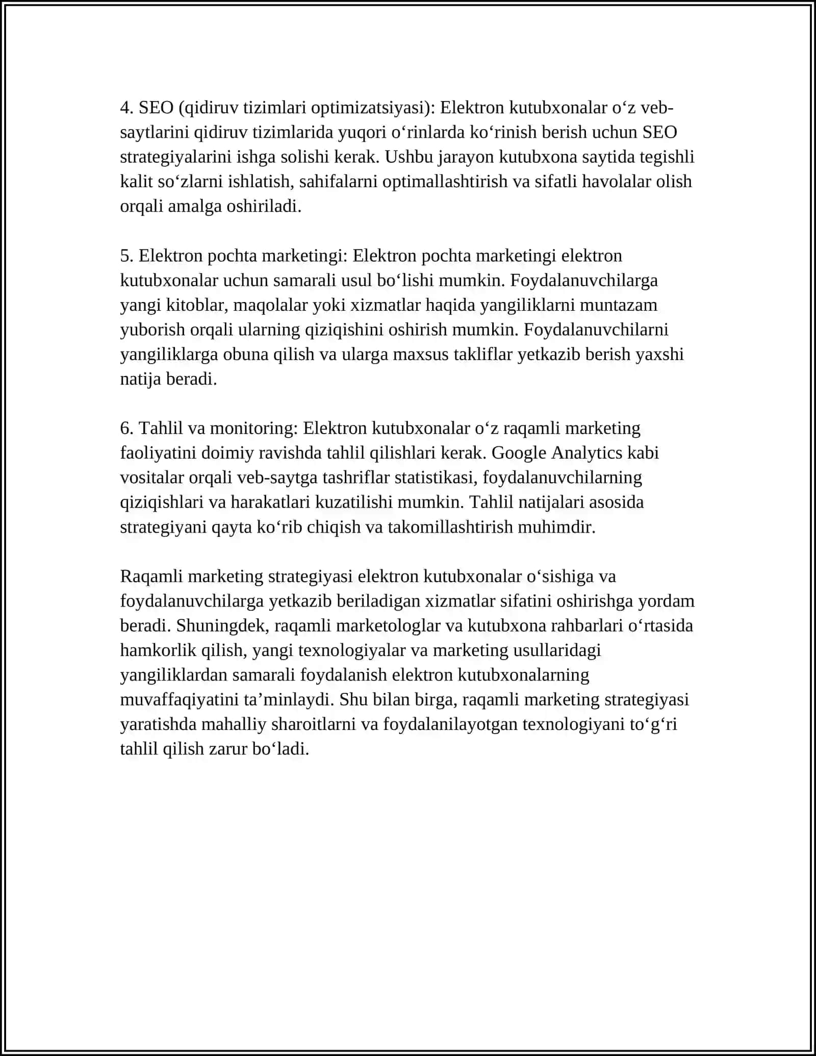 Elektron kutubxonalar uchun raqamli marketing strategiyasi 4