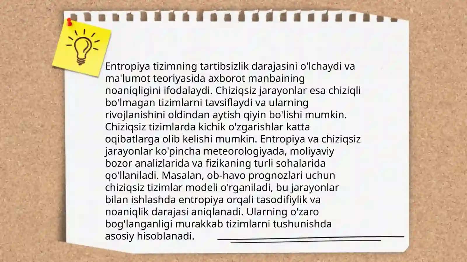 Chiziqsiz nomuvozanat jarayonlarning termadinamikasi 4