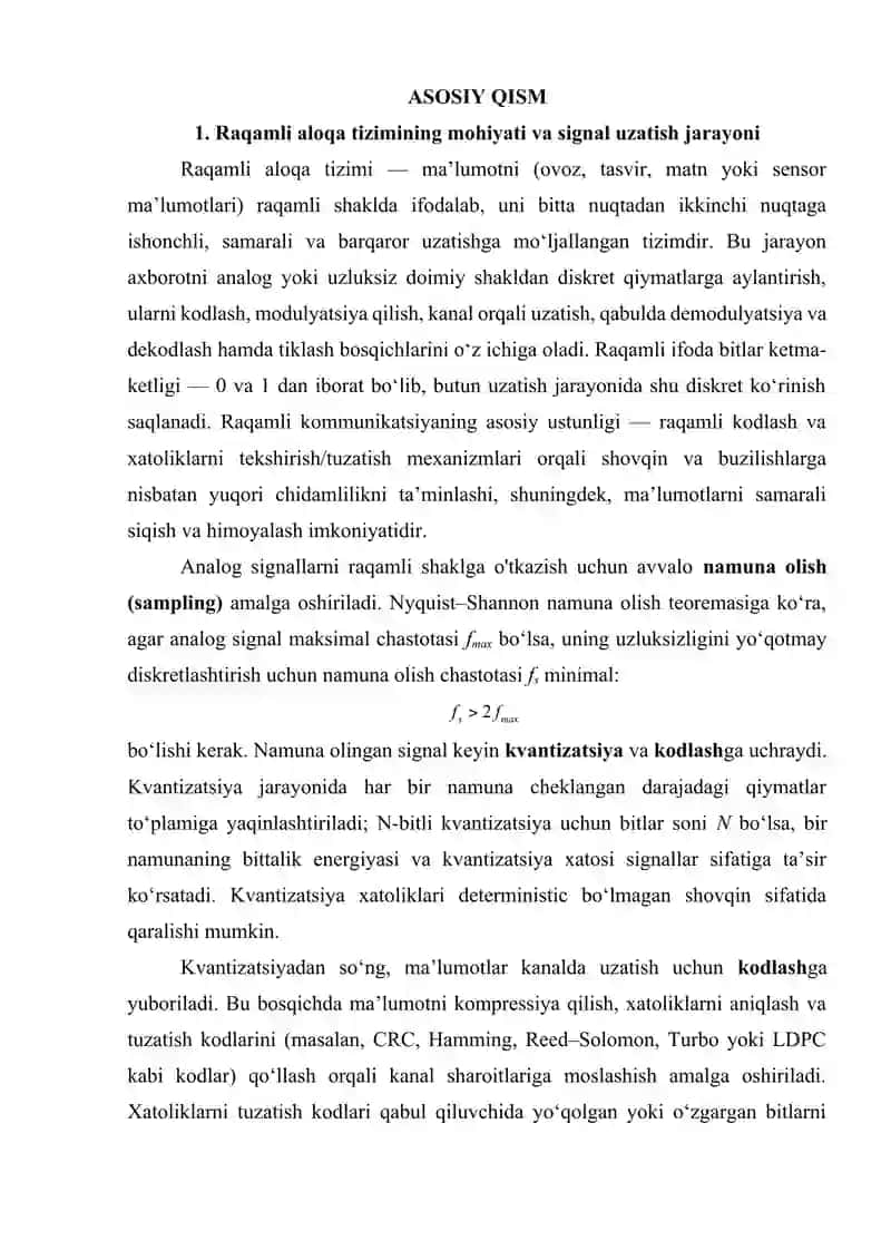 Raqamli aloqa tizimida signal buzilishlari 4