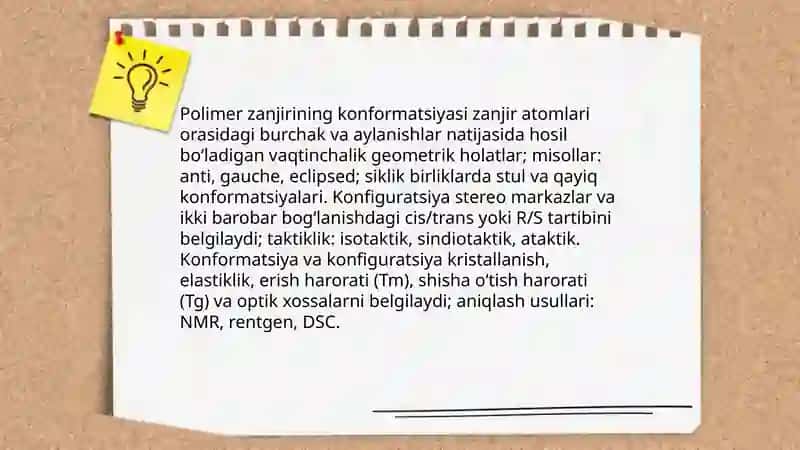 Makromolekulyar tuzilish va konfiguratsion ma'lumot 4