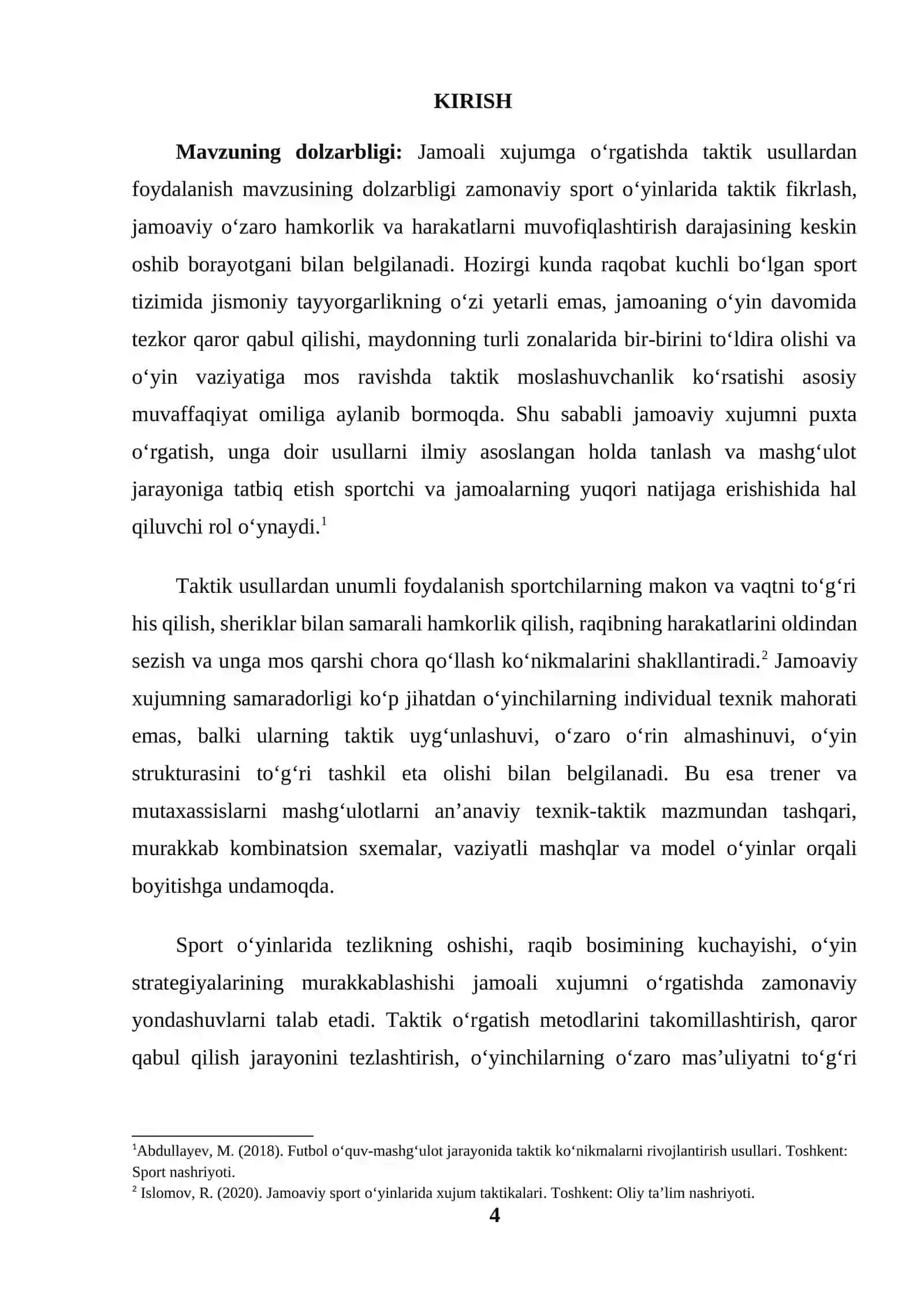 Jamoali xujumga o‘rgatishda taktik usullari bilan foydalanish 4