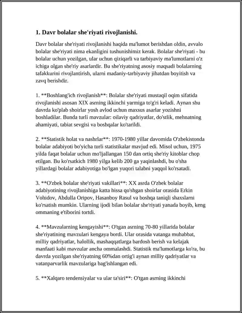 DAVR BOLALAR SHE'RIYATI. KAVSAR TURDIYEVA, DILSHOD RAJAB VA ABDUSAID KOʻCHIMOVLAR IJODI BOLALAR PROZASINING ĞOYAVIY-BADIIY XUSUSIYATLARI 4