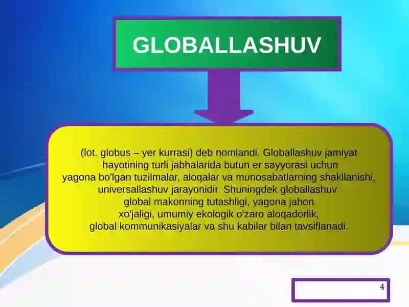 "Globallashuv, globalistika va barqaror taraqqiyotning ustuvor yo‘nalishlari" 4