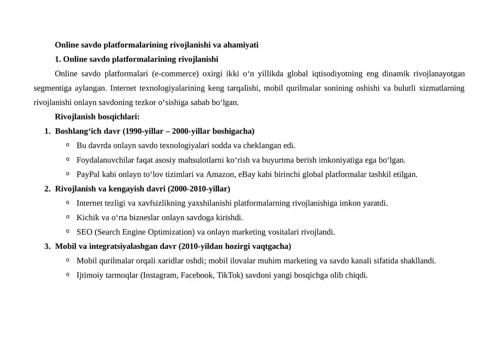 Onlinesavdo platformalarining rivojlanish va ahmiyati 4