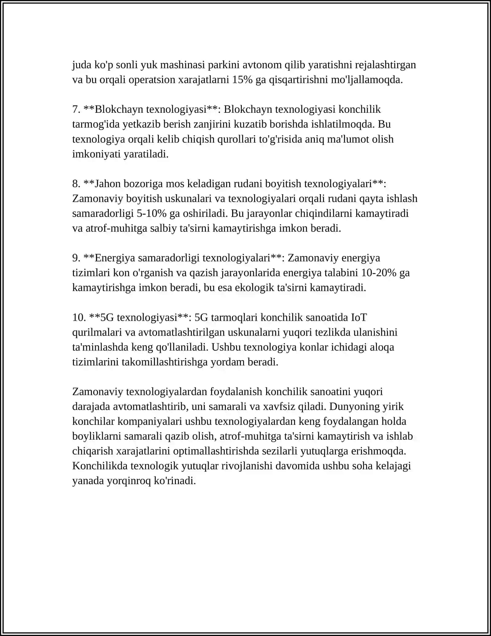 KONCHILIKDA ZAMONAVIY KON-MASHINA USKUNALARINI ISHLAB CHIQARUVCHI KORXONALAR 4