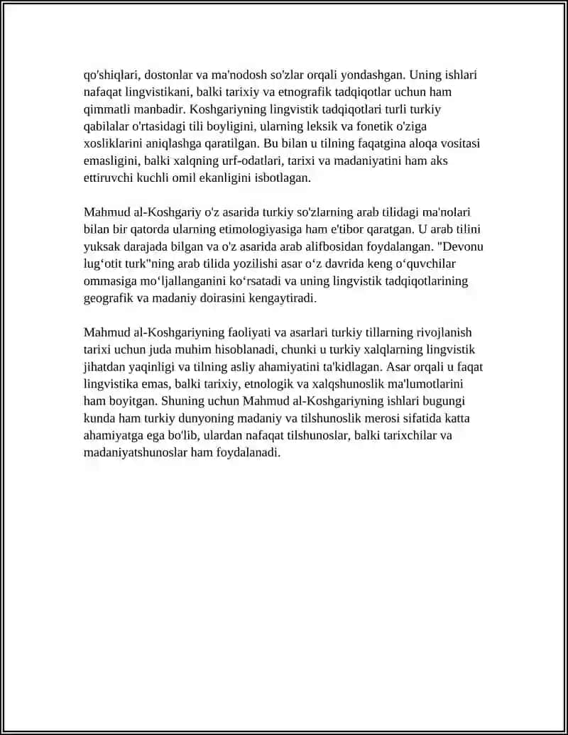 MAHMUD IBN HUSAYN IBN MAHMUD KOSHGARIY VA TILSHUNOSLIK 4