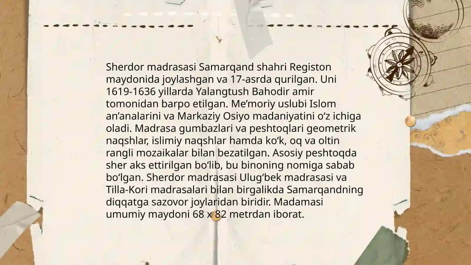 Sherdor madrasasi haqida 4