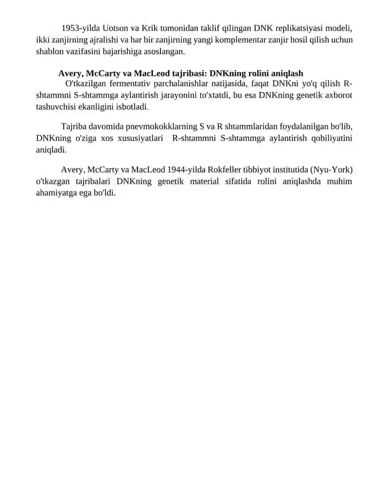 DNK MOLEKULALARI FUNKSIYASINING KASHF ETILISHI 4