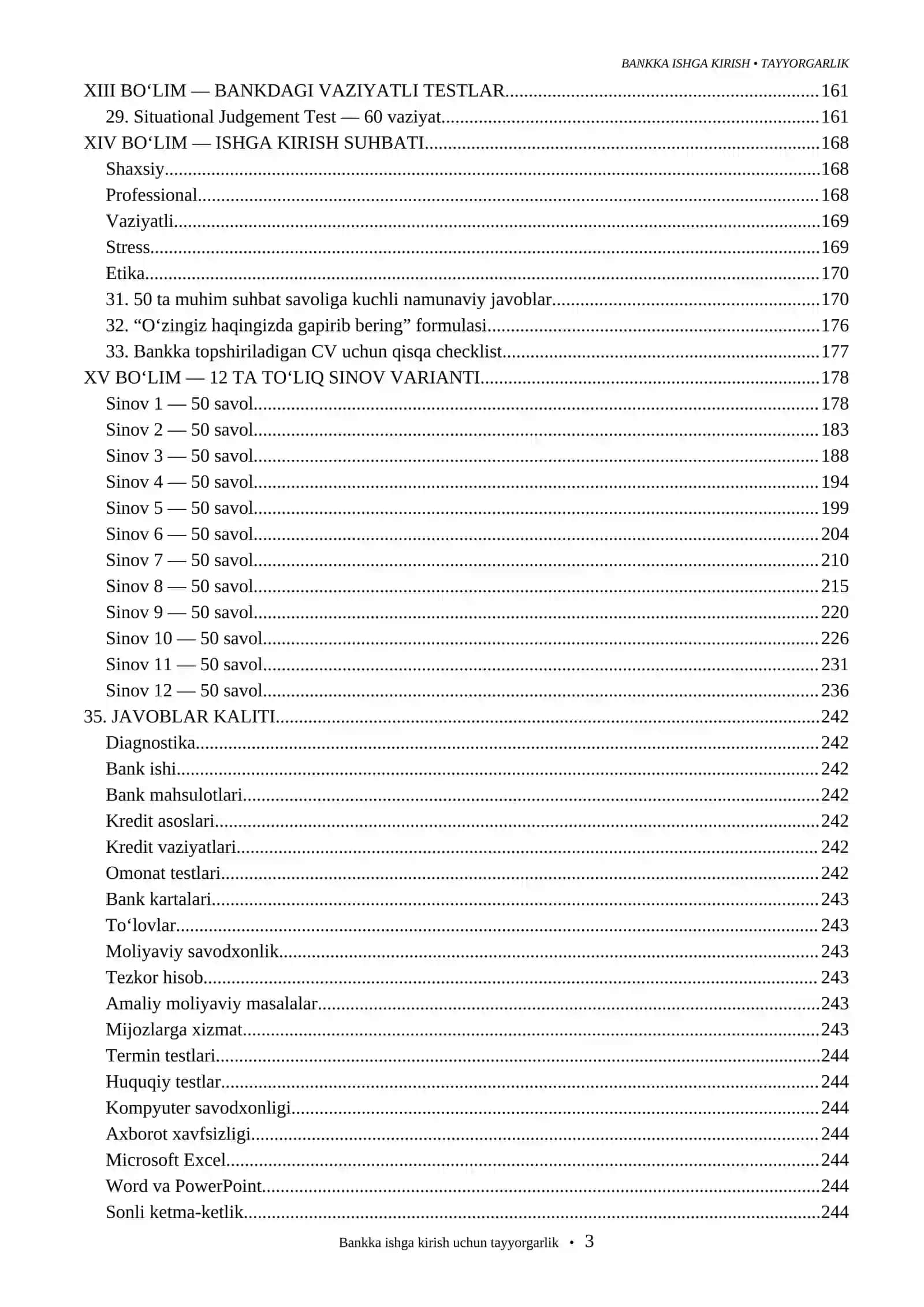 Bankka ishga kirish uchun testlar | Bank ishi + Kredit + Moliya + AKT + Mantiq + Suhbat | 700+ test 4