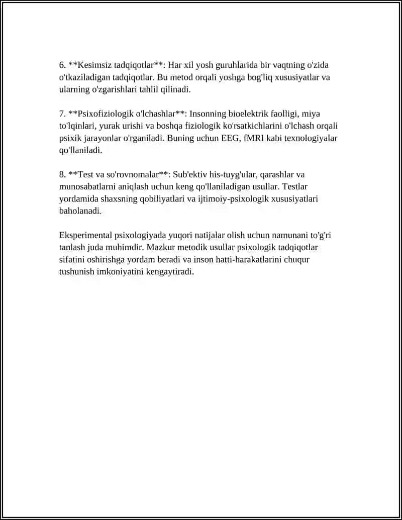 ZAMONAVIY PSIXOLOGIYA TARMOQLARIDA TADQIQOT METODLARINING QOʻLLANILISHI 4