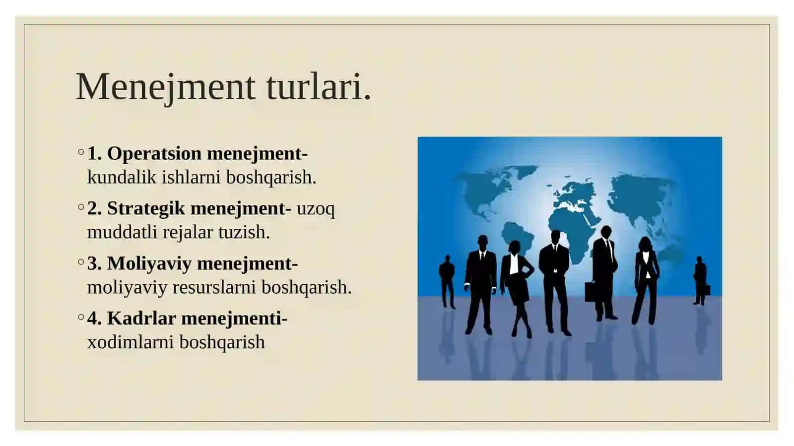 Menejment va Menejer tushunchasi mazmuni 4