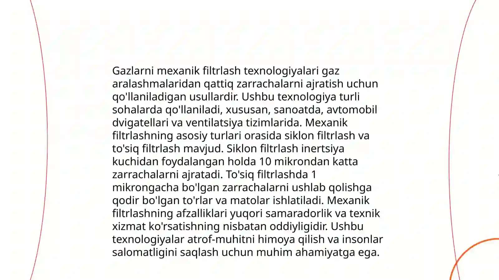 Gazsimon turli jinsli sistemalarni tozalash usullari 4