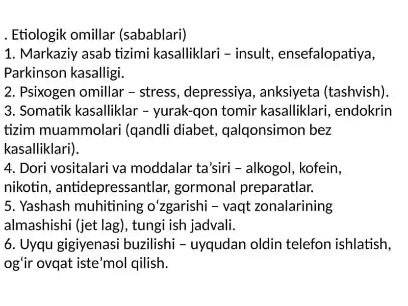 Dissomniyalar 4