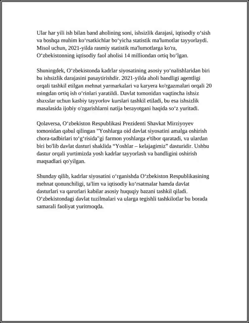 O'ZBEKISTON RESPUBLIKASIDA KADRLAR SIYOSATI 4