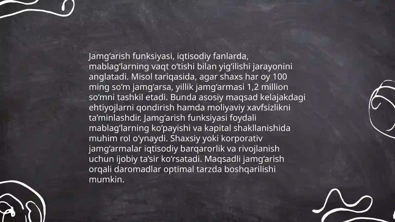 Makroiqtisodiyotda Iste’mol, jamg‘arish va investitsiyalar 4