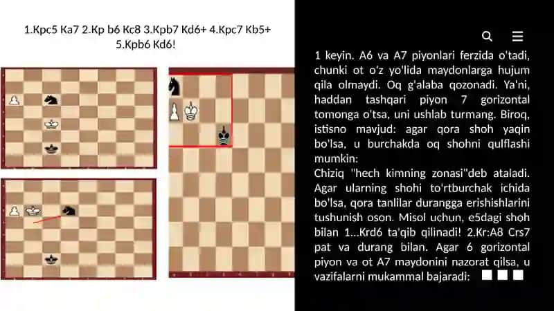 Endshpil: Otli endshpil qoidalari 4