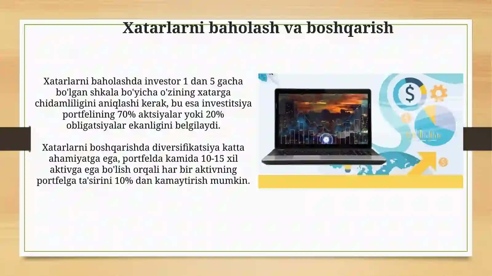 Investitsion strategiyani ishlab chiqish prinsiplari 4