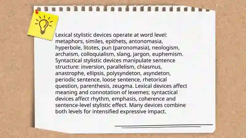 Lexical-Syntactical Stylistic Devices Presentation 4