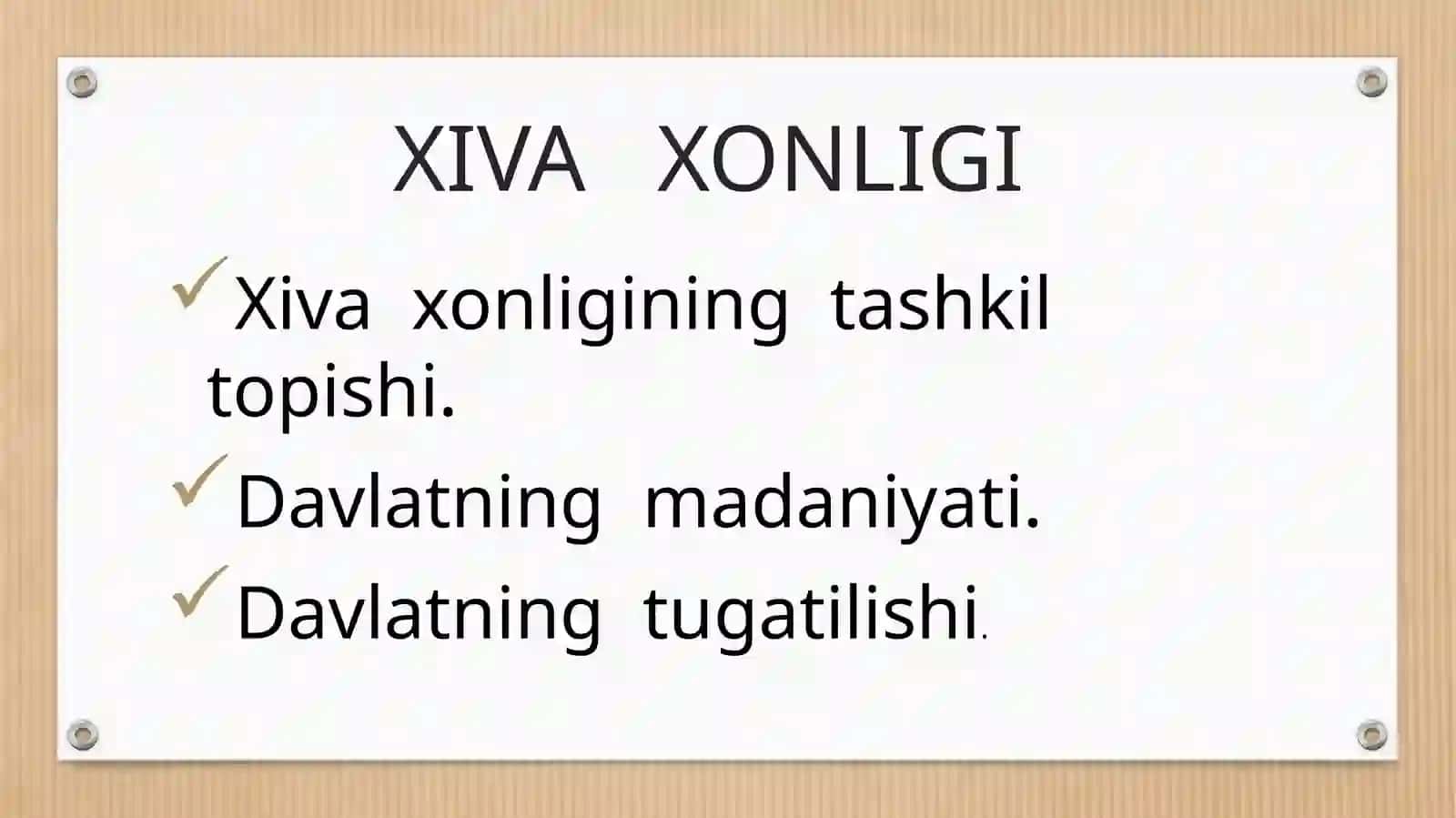 O’zbekiston hududlarining xonliklarga bo’linib ketishi, uning sabablari va oqibatlari 4