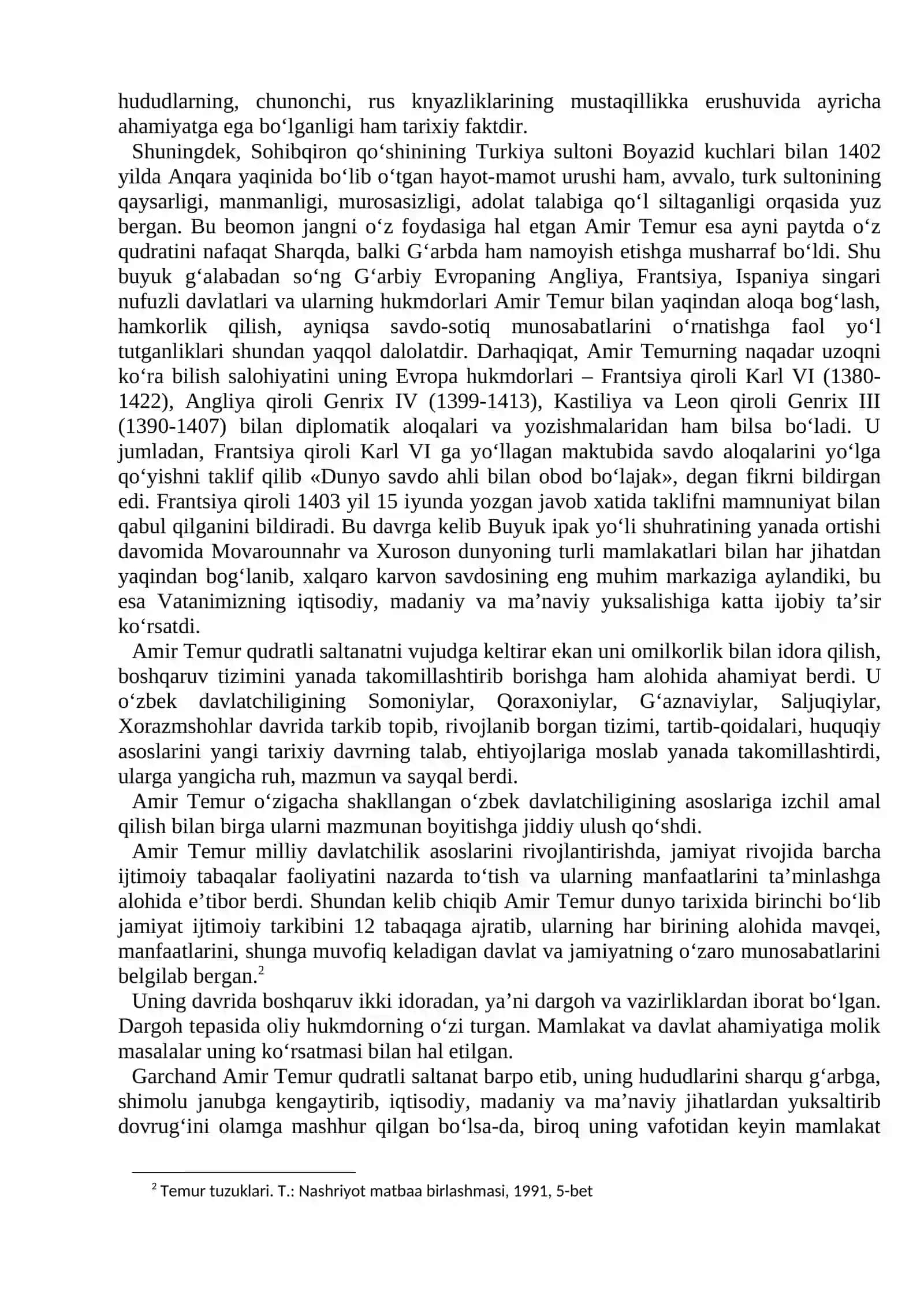 Amir Temur va temuriylar davrida o‘zbek davlatchiligining yuksalishi 4