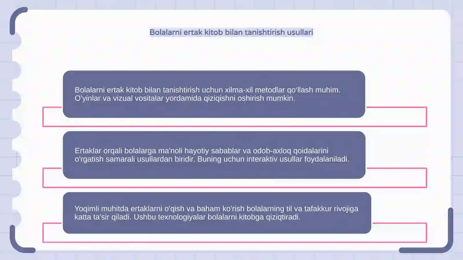 Bolalarni ertak kitob bilan tanishtrish tehnalohiyalari 4