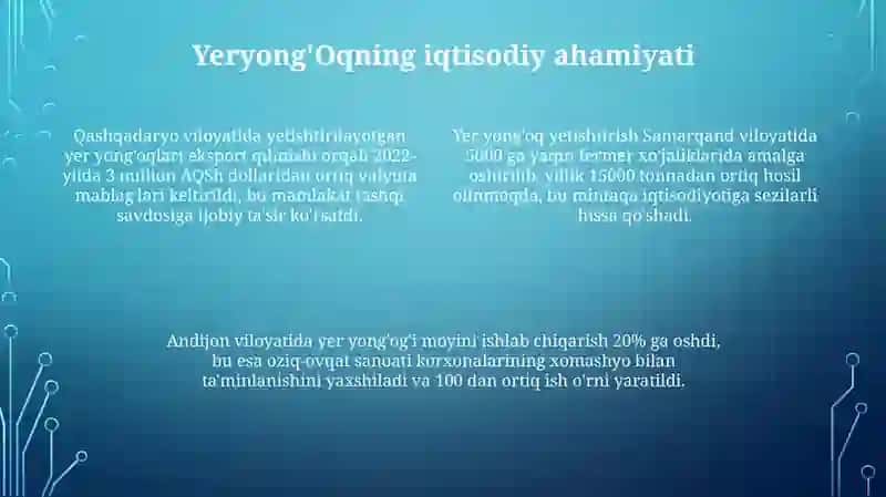 Yeryongʻoqning tarqalishi va navlari 4