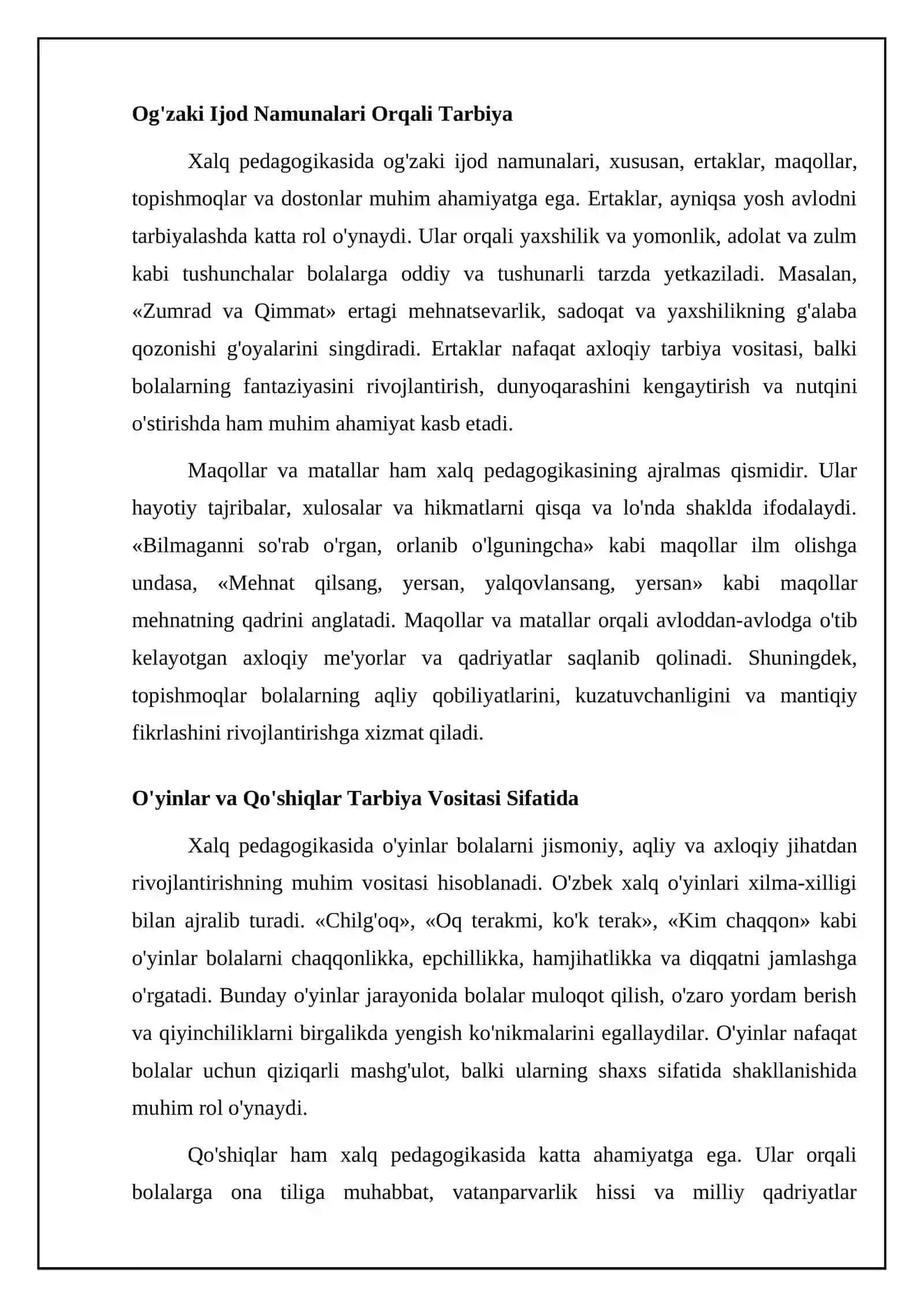 Xalq pedagogikasining asosiy usullari va texnologiyalari 4
