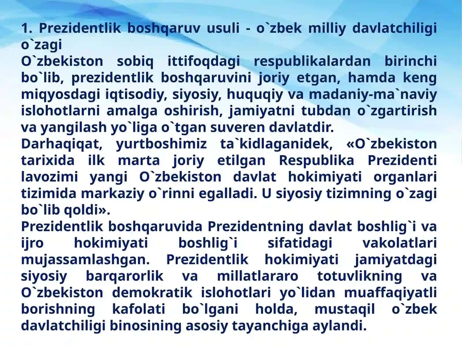 O`zbekiston Respublikasida OLIB BORILADIGAN Prezidentsaylovi 4