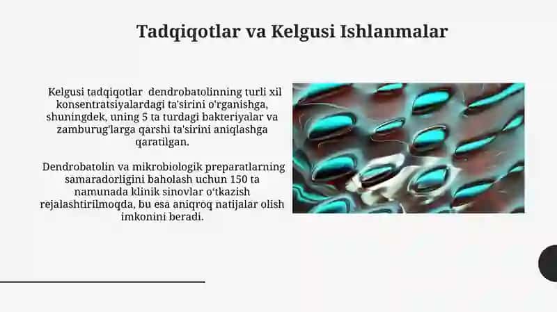 Dendrobatolin va Mikrobiologik Preparatlarni Qo'llash Sohalari 4